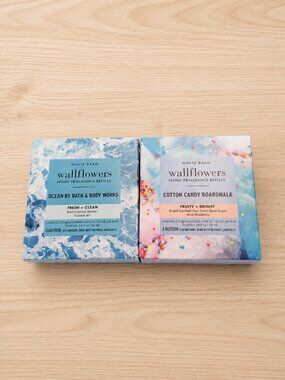 B&BW Wallflower Refills 2-Pack Bundle – Cotton Candy Boardwalk & Ocean NEW